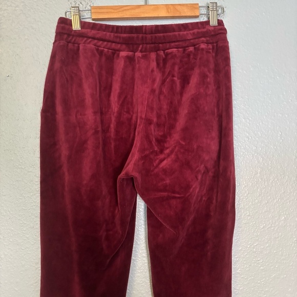 Year of Ours Revolve Womens Velour Drawstring Joggers Maroon Medium Athleisure‎ - Picture 7 of 9
